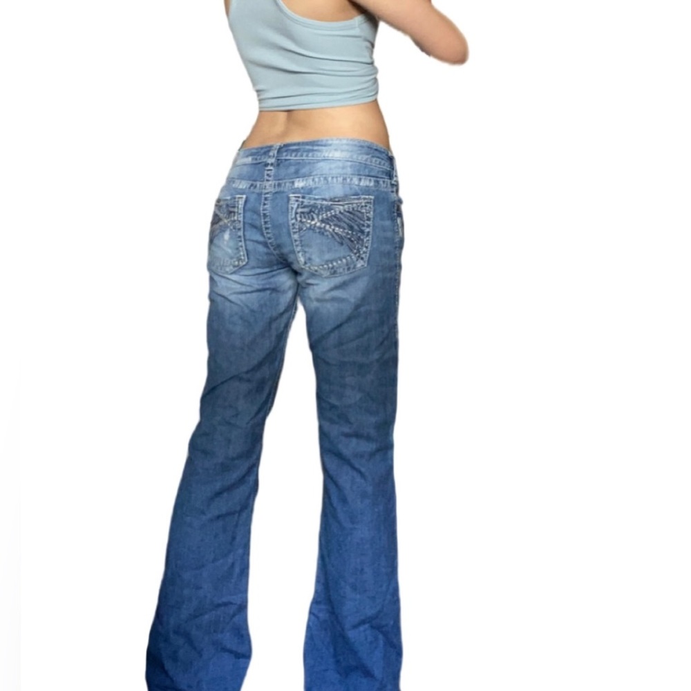Y2K Low Rise Silver Jeans - Picture 1 of 2